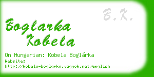 boglarka kobela business card