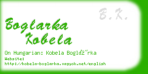 boglarka kobela business card